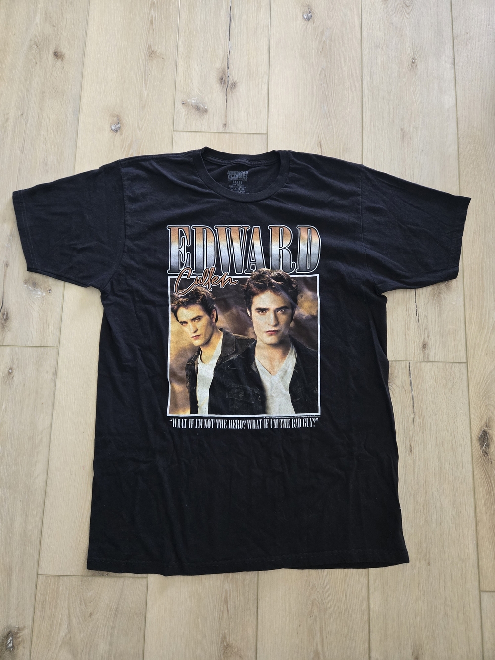 Twilight Edward Cullen Graphic T-Shirt Black Unisex Size American Classics
